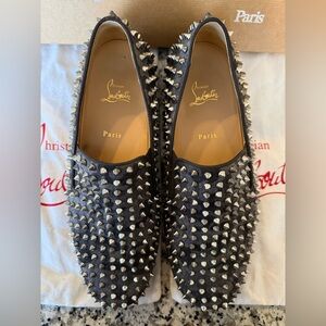 Christian Louboutin Roller Boat Flat Flanelle Camo Velvet Loafers